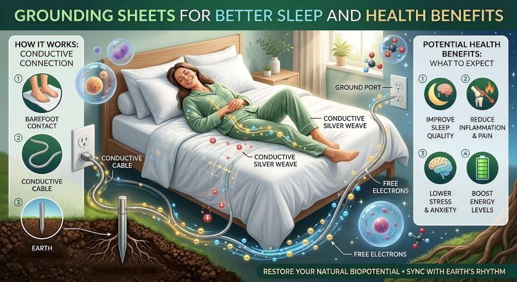 Grounding Sheets for Better Sleep and Health Benefits