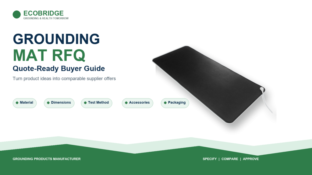 ECOBRIDGE black PU grounding mat in a grounding mat RFQ and supplier quotation guide cover